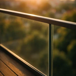 نرده و هندریل شیشه‌ای